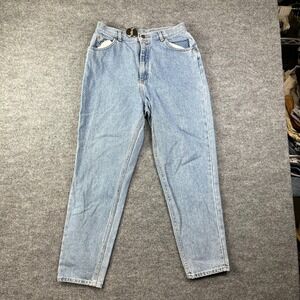 Vintage Lee Jeans Women's 16 Light Wash Denim High Rise Union Made USA - 31X28